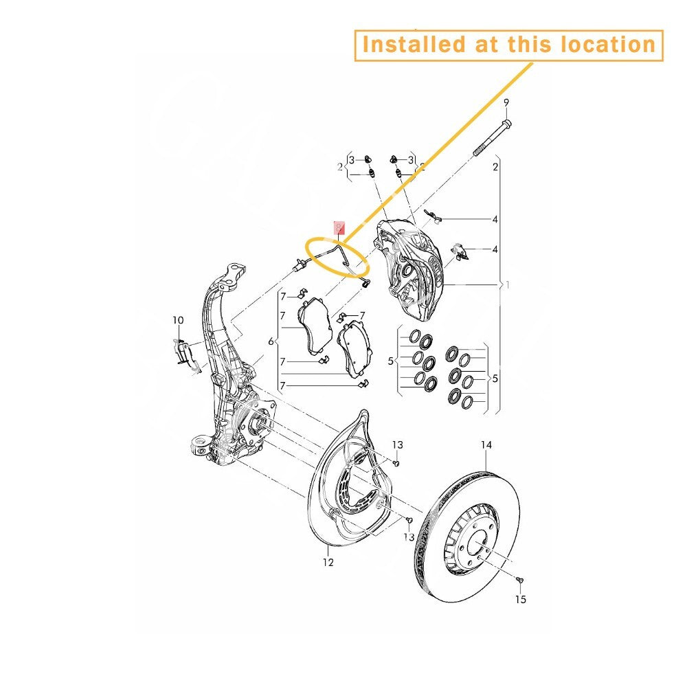 Equipment Manufacturer : 4M0615121AB- (for Bentley for Bentayga front brake pad wear sensor)