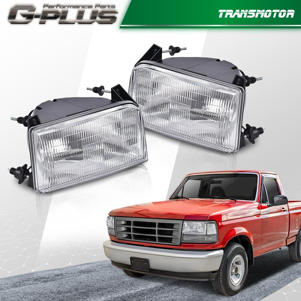 Suitable for 1992-1996 for Ford F-150 dual clear halogen headlight kit (left and right)