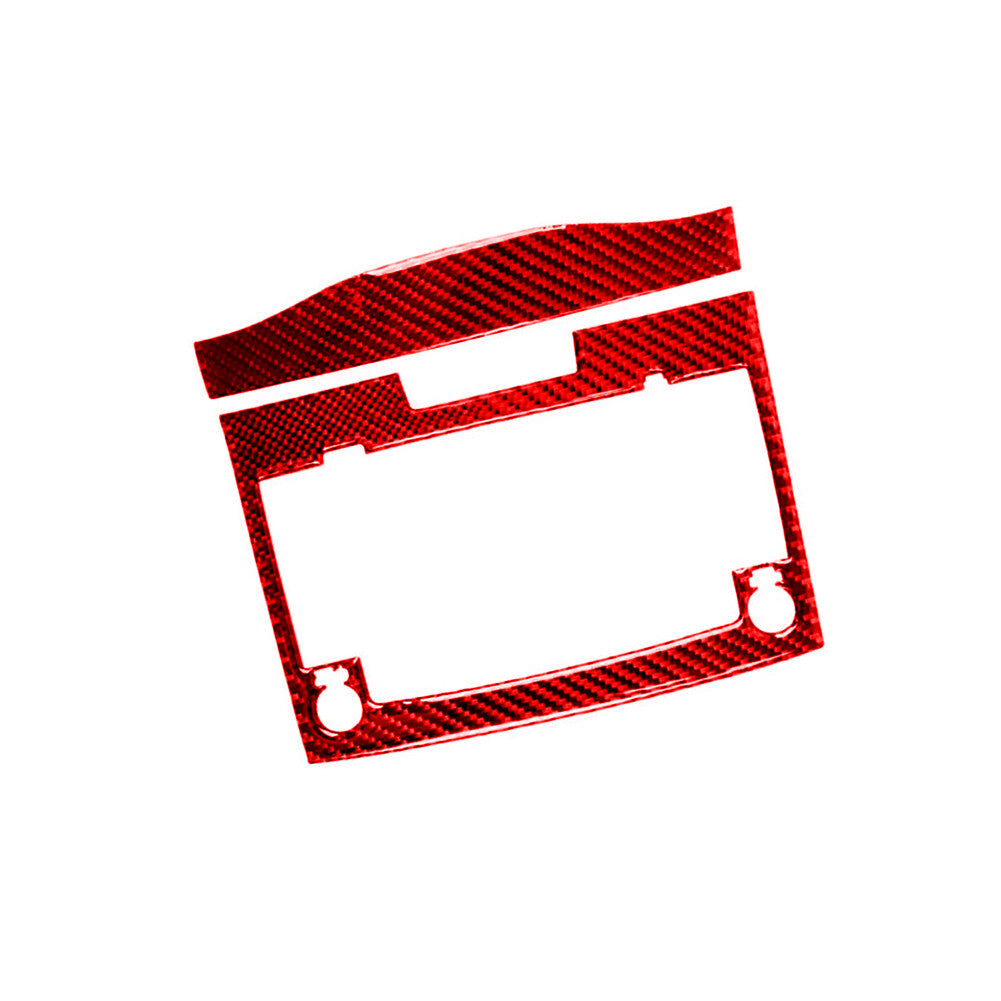 Red Carbon Fiber Radio CD Player Frame Cover Trim for Honda CRV CR-V 2012-2014