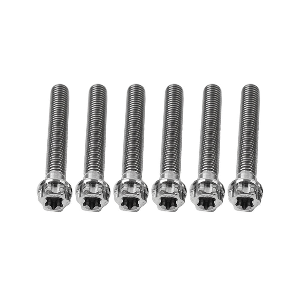 6pcs Bolts Torx Head Flange Screws M8x60mm For Motorcycle Bike