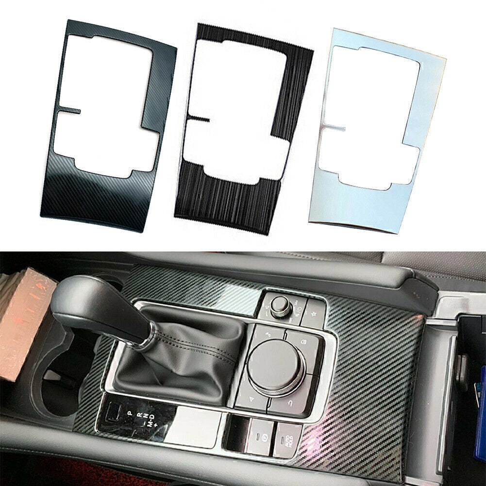 Matt Silver Interior Gear Shift Box Panel Cover Trim for Mazda 3 2019 2020