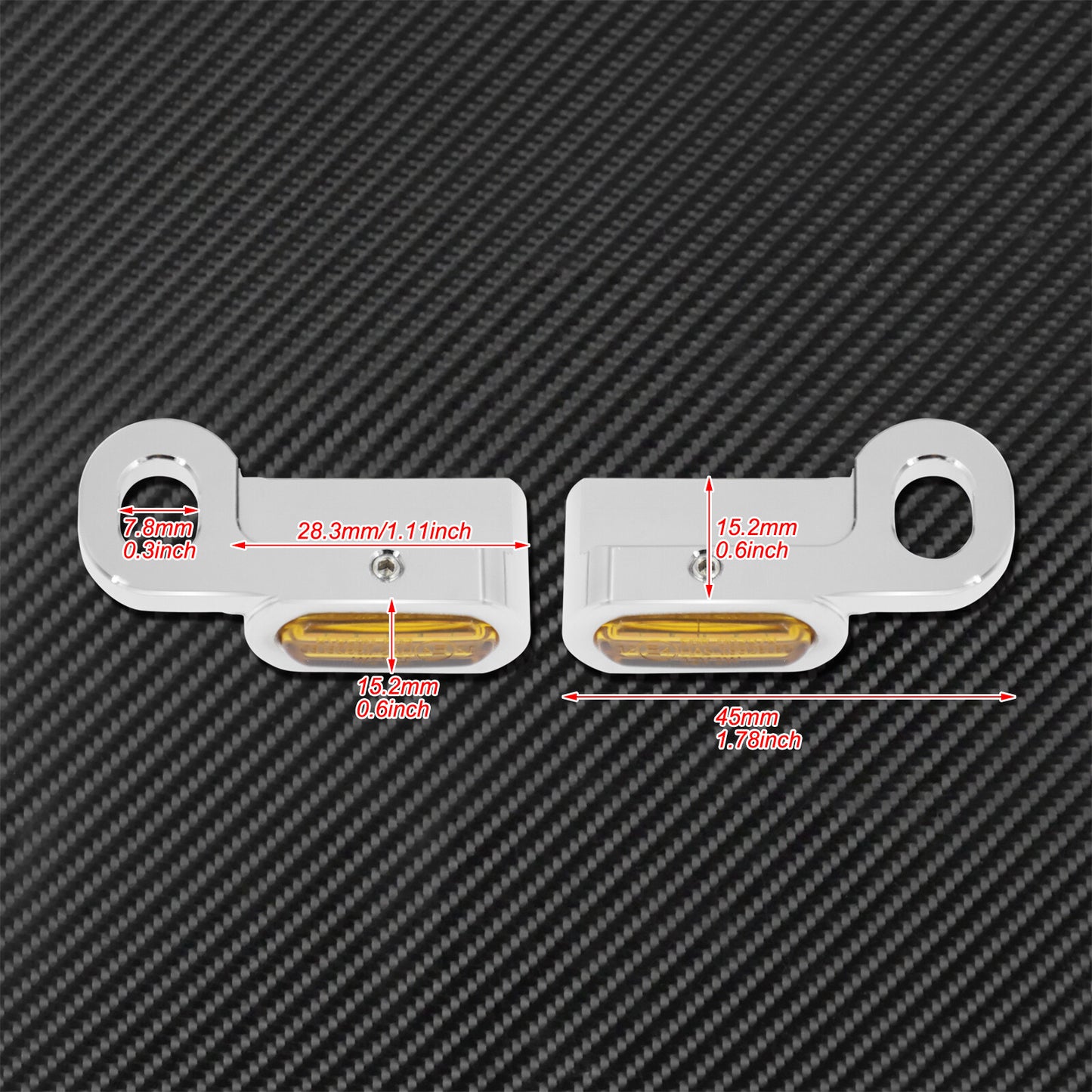 2X LED Turn Signal Indicator Amber Blinker Light Fit for Harley Touring Softail