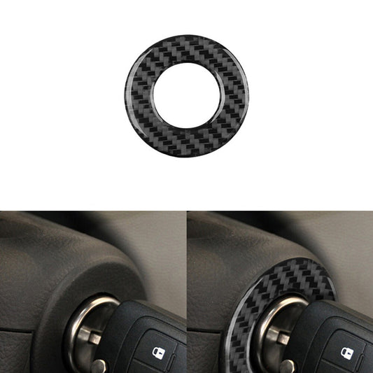 Carbon Fiber Ignition Circle Sticker Cover Trim for Chevrolet for Cruze 2009-2015