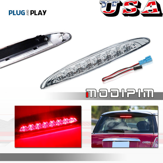Transparent lens red 8-LED high mount 3rd brake light suitable for 02-06 first generation for MINI Cooper