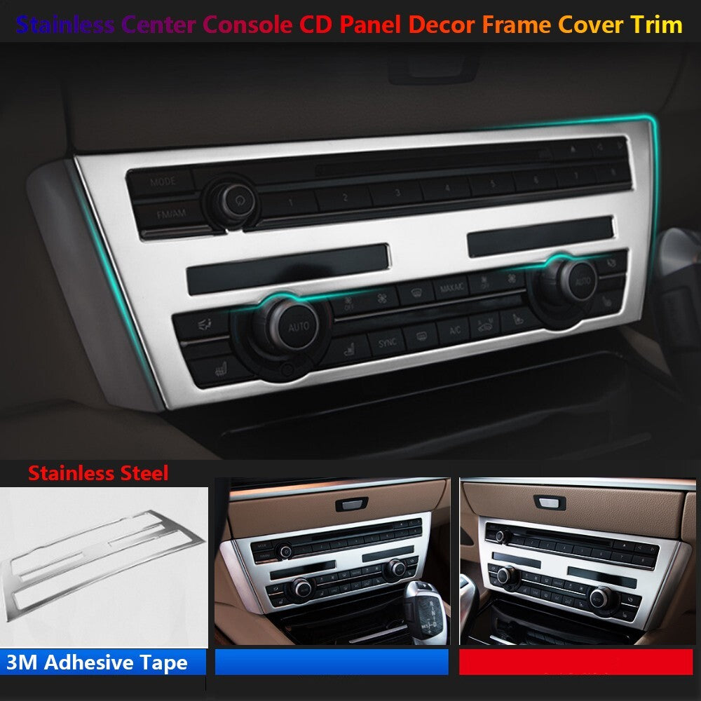 Stainless Steel for BMW 5 Series GT F07 Car Center Console CD Panel Cover Trim