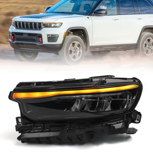 For 2021-2024 for Jeep Grand Cherokee Full LED Headlight Lamp Assembly Driver Left