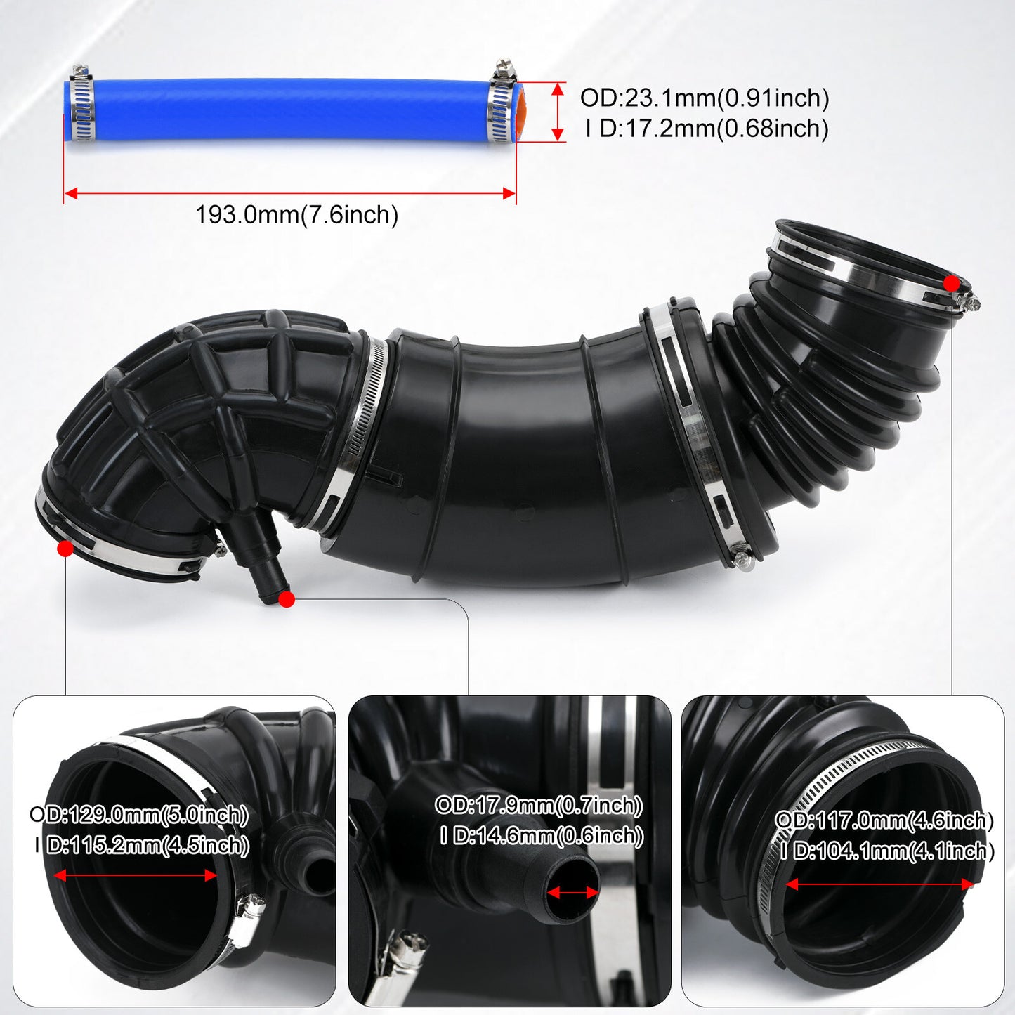 53032944AC Engine Air Intake Hose for Dodge for Ram 2500 3500 4000 4500 5500 07-18