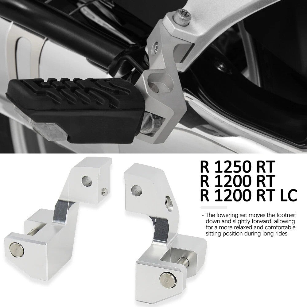 New for BMW R1250RT 2005 - 2013 LC 2014 - Rider Foot Pegs Footpeg Lowering Kit