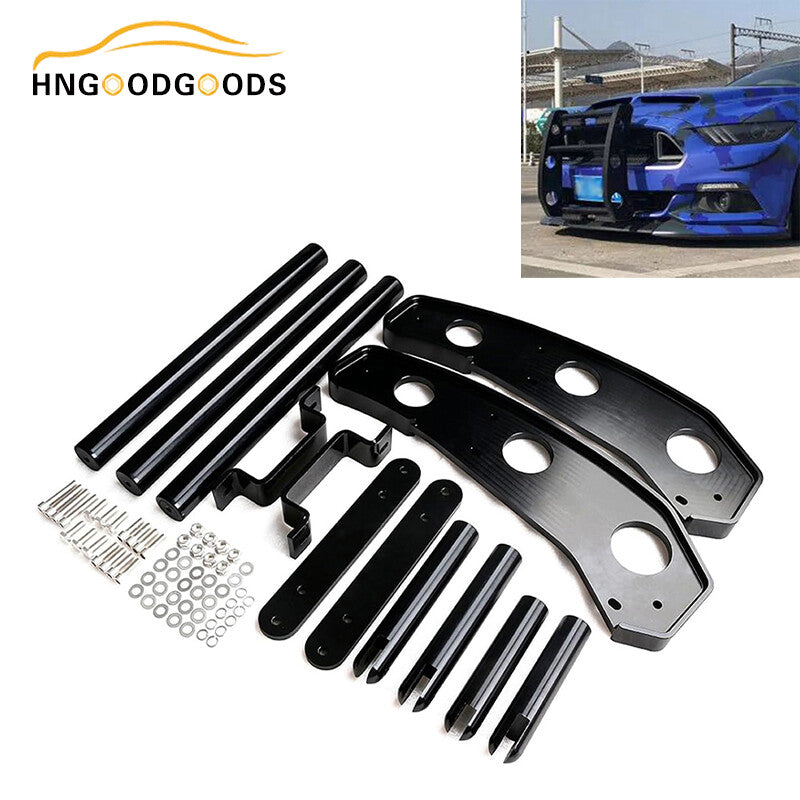 Front bumper beam support, safety strip, black kit for Ford for Mustang 15-17