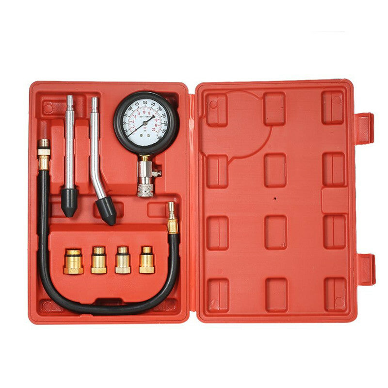 Car Petrol Gas Engine Cylinder Pressure Gauge Gasoline Compression Tester Tool