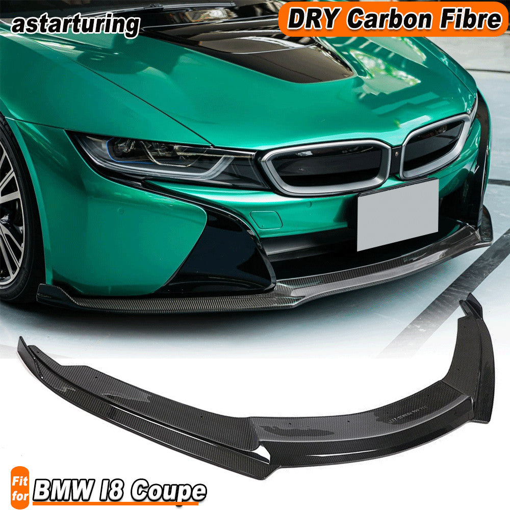 for BMW I8 i8 Coupe 2014-2020 Dry Carbon Fiber Front Bumper Lip Diffuser Spoiler