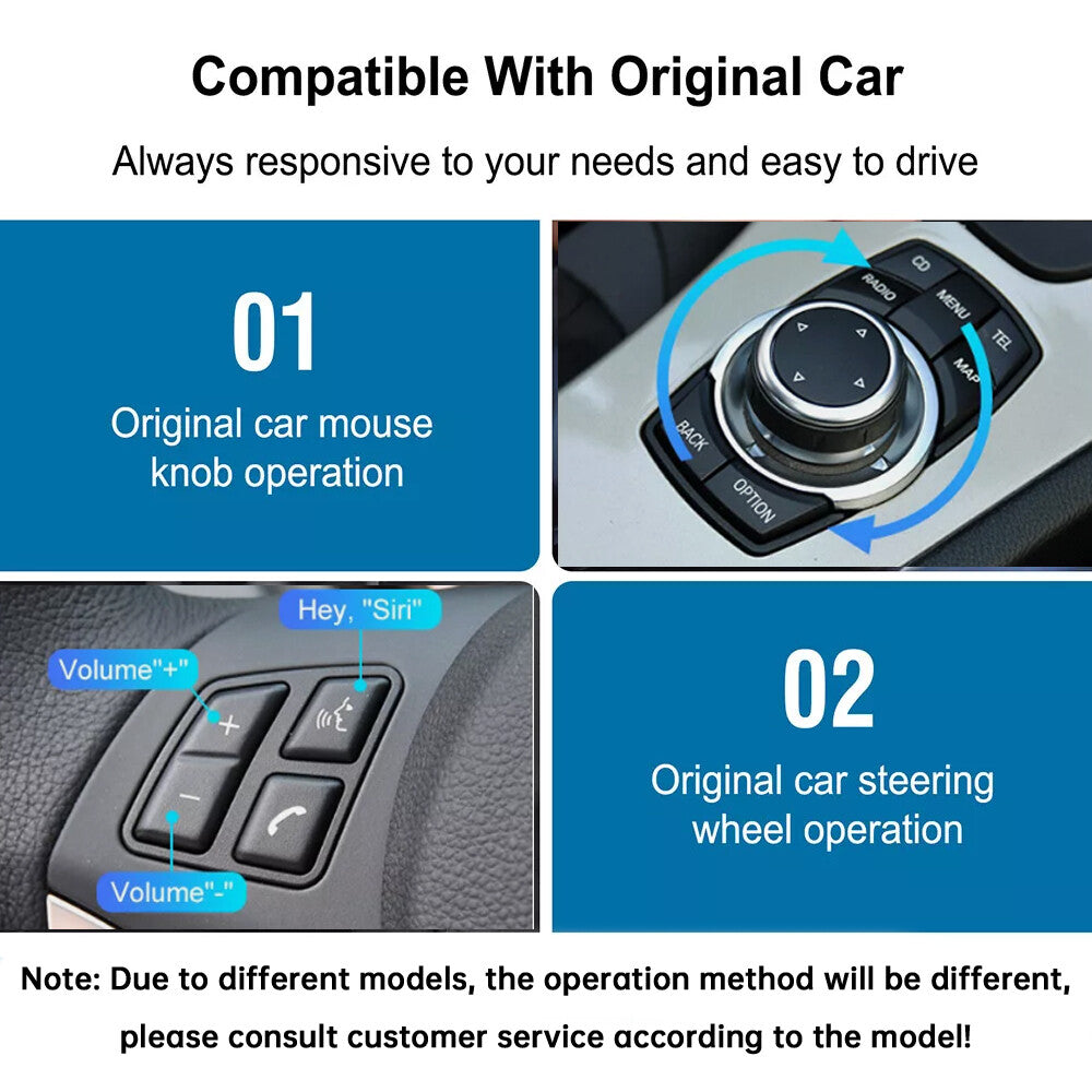 Compatible with for BMW NBT 1 2 3 4 5 series F10 X1 X3 F25 F26 F48 Wireless CarPlay Android Auto