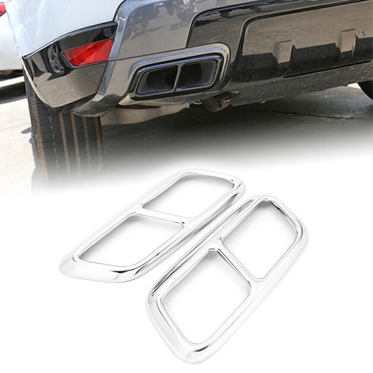 Exhaust Muffler Tail Pipe Cover for Land Rover for Range Rover Sport 2018-19 Silver