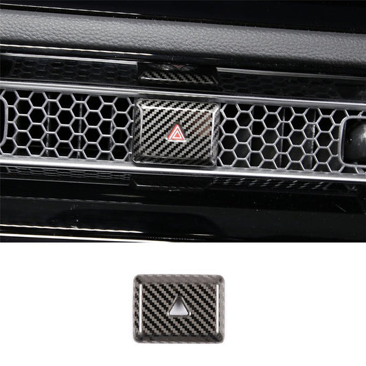 Carbon Fiber Steel Warning Light Switch Button Trim for Honda for Civic 11th 2022-23