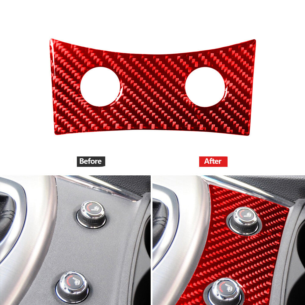 Red Carbon Fiber Below Transmission Console Type B Cover Trim for Infiniti G37