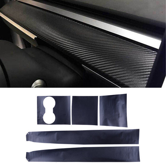 1set Dashboard Center Console Panel Sticker Cover Trim Fit for Tesla Model 3