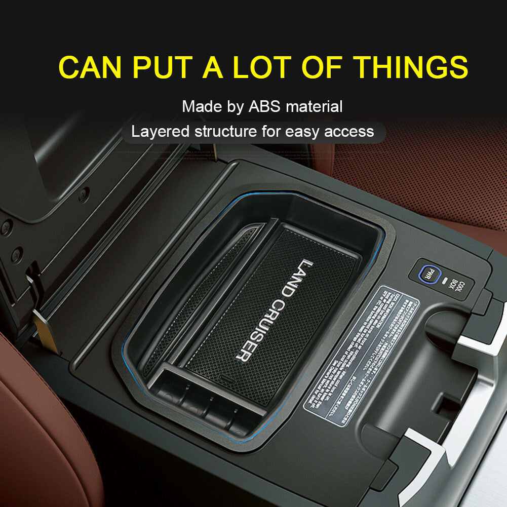 Fit for Land Cruiser 08-17 Center Console Tray Interior Armrest Storage Box