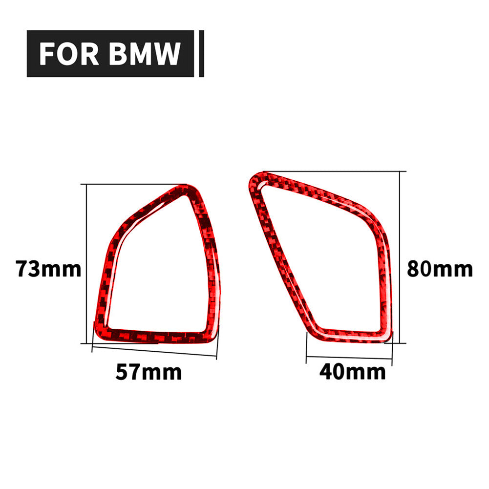 Red Carbon Fiber Console Air Vent Outlet Trim Cover for BMW 3 Series F30 F34