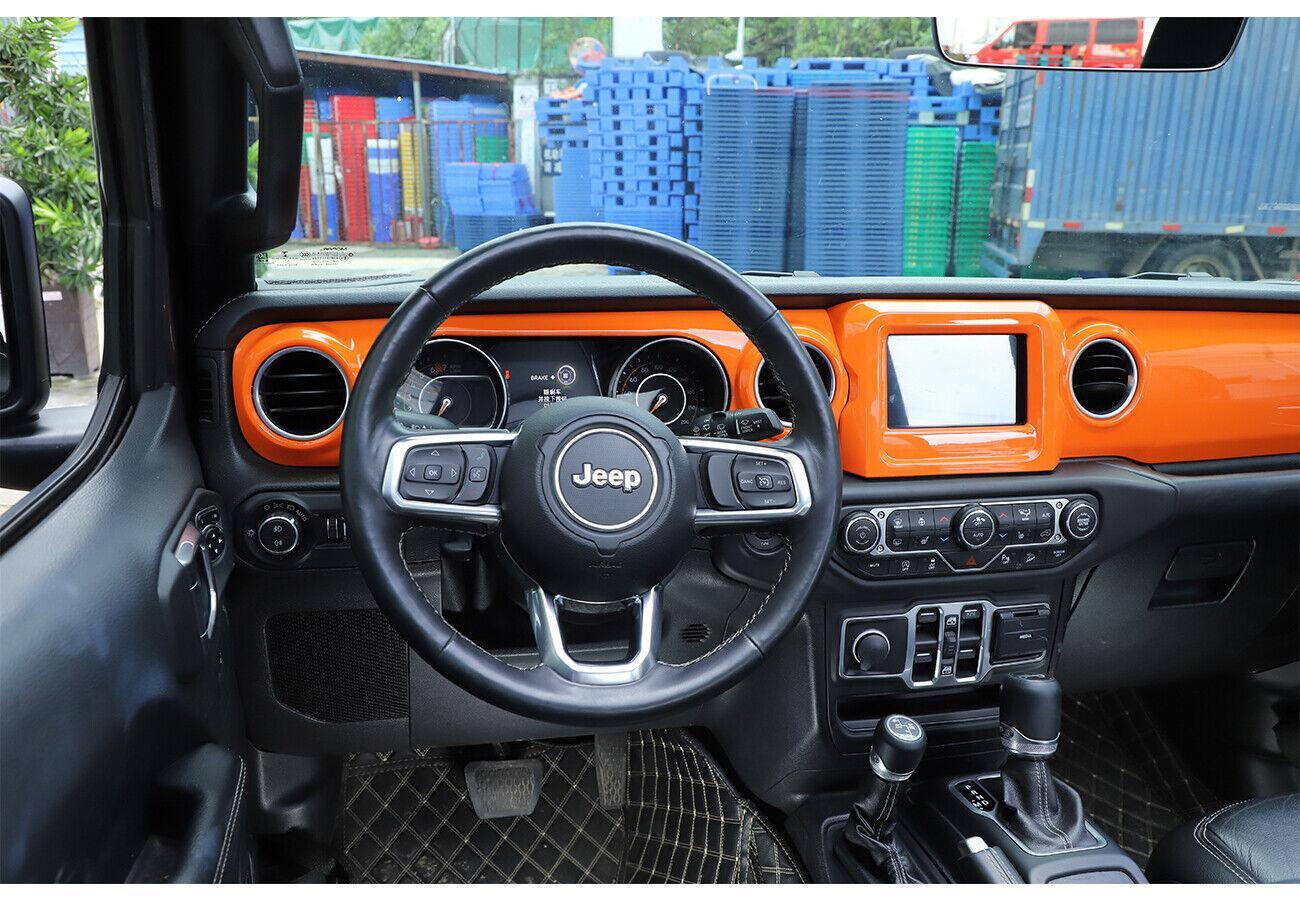 for Jeep for Wrangler JL JT 18-23 Orange Central Control Instrument GPS Panel Cover