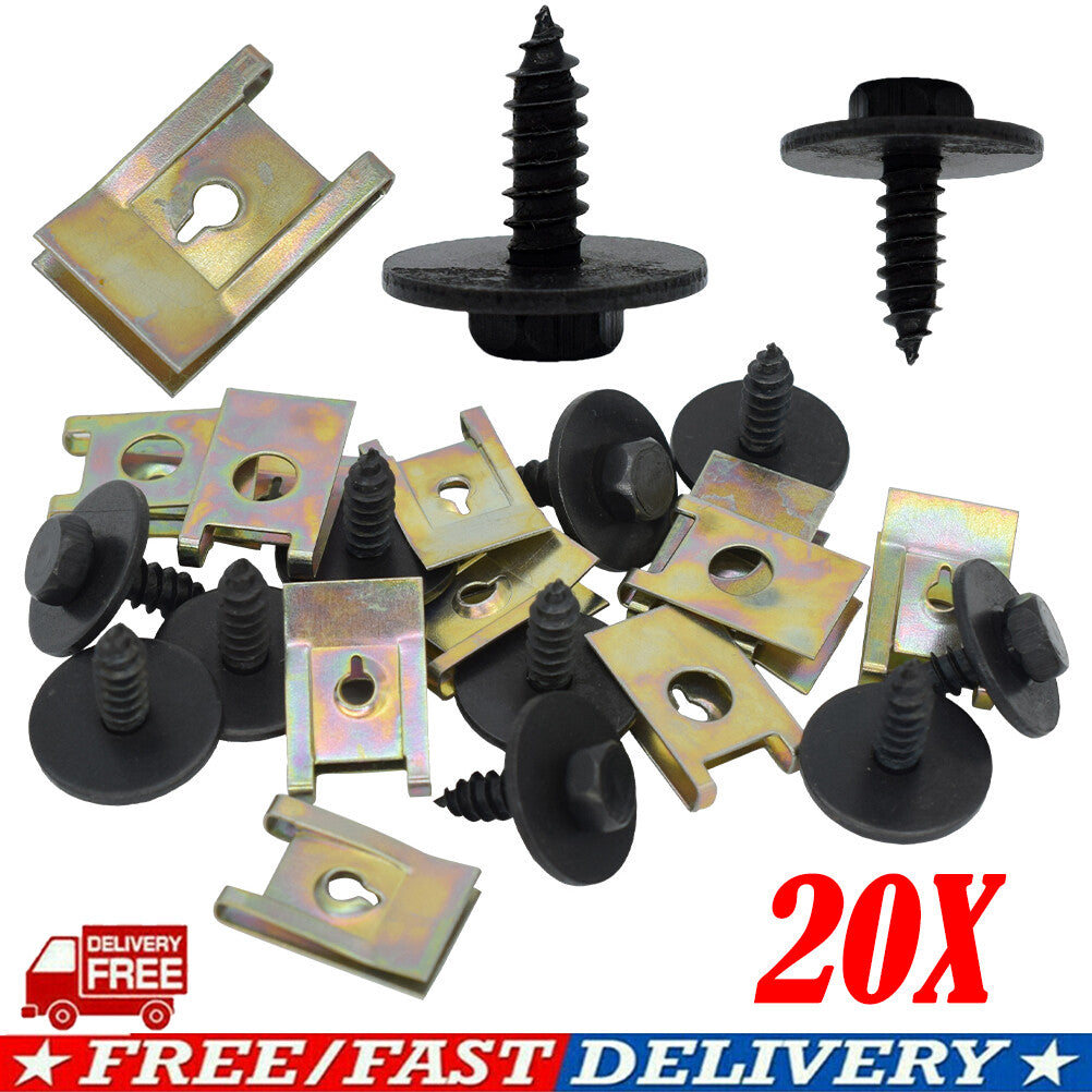 DE for BMW U nut hex screws wheel run underride protection underbody clips