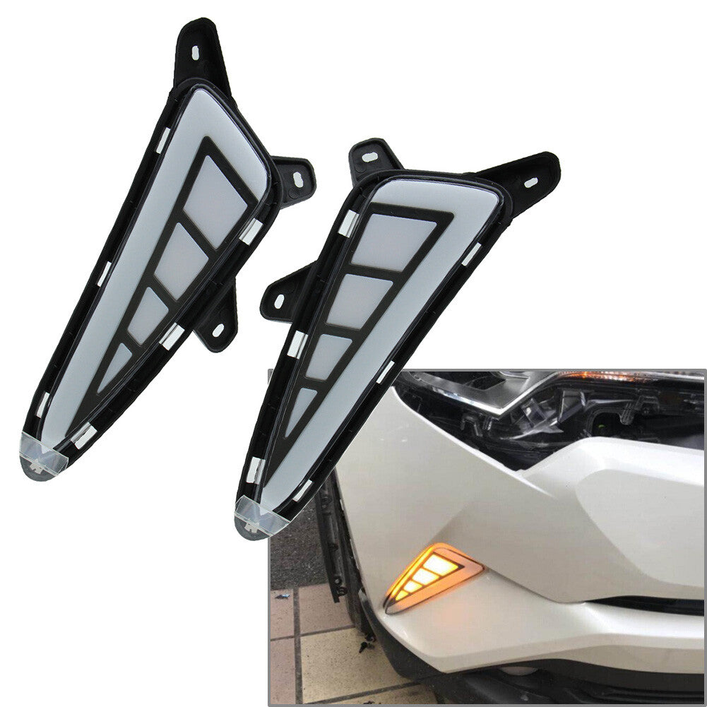 LED Daytime Running Fog Lights For W/ Signal Kit For 2016-20 17 for Toyota C-HR CHR