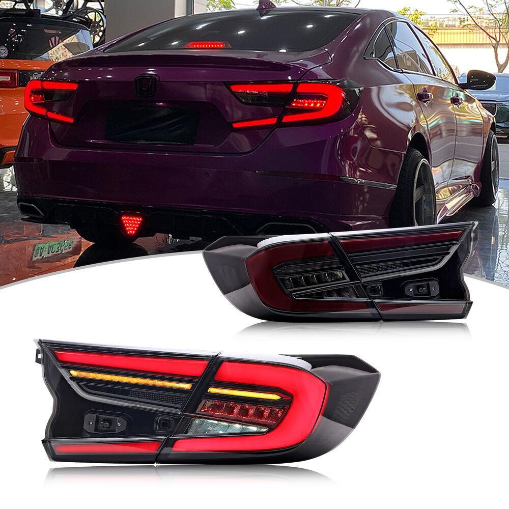 LED smoked taillights for Honda Accord 2018 - 2022 V8 sequential taillights