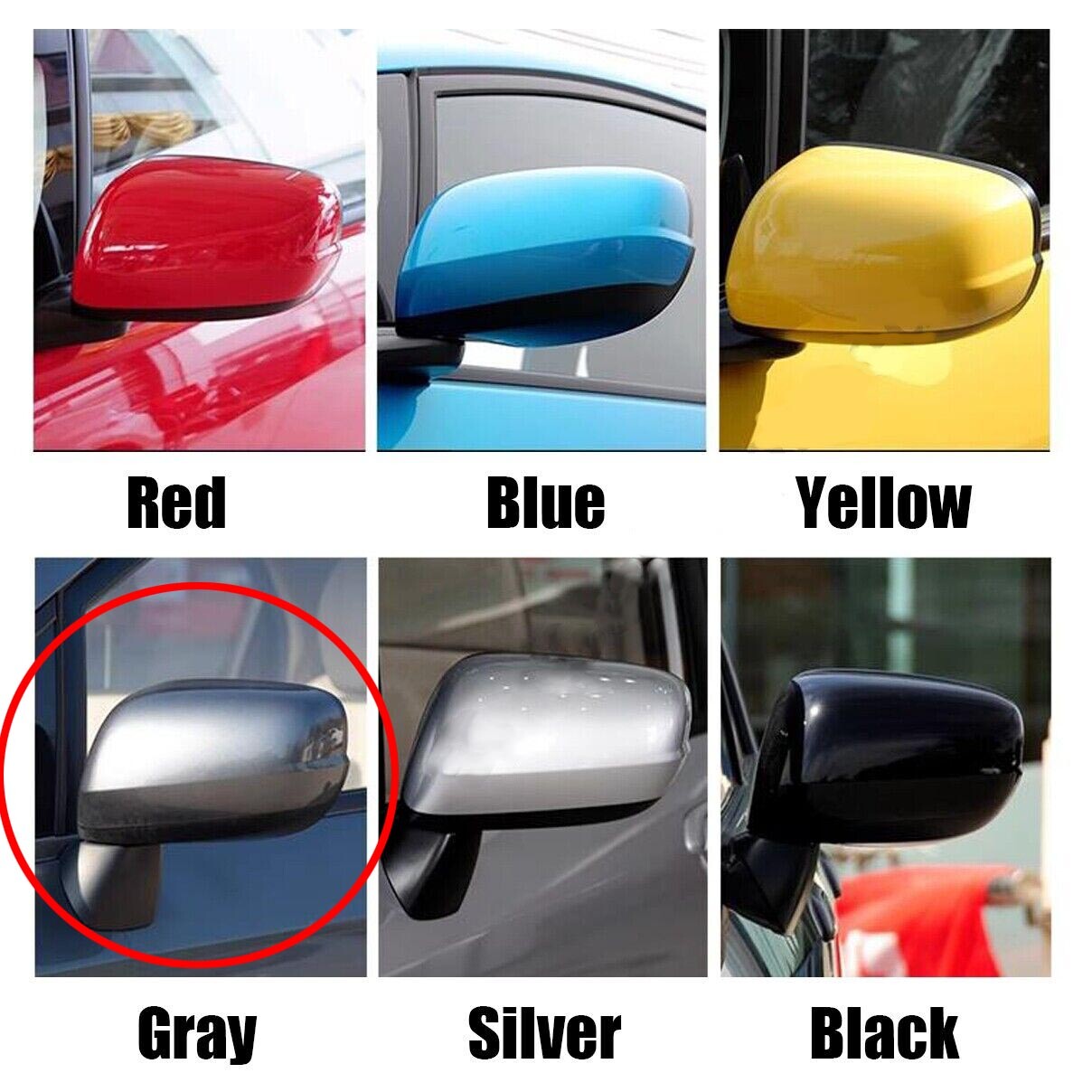 2009-13 Gray Left Driver Side Car Rearview Mirror Cap Cover for Honda Fit/Jazz