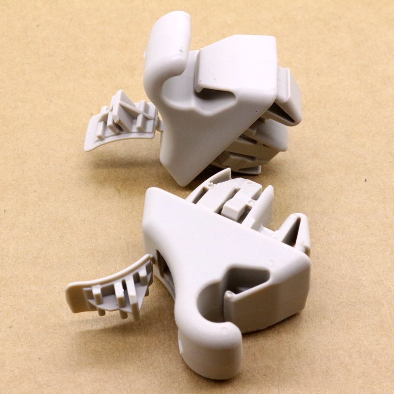 2-Piece Beige Sun Visor Clip Kit for Mitsubishi Pajero Montero III 2000 - 2006