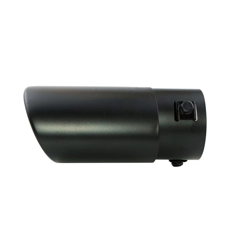 70mm Black Stainless Steel Car Rear Round Straight Exhaust Pipe Tail Muffler Tip