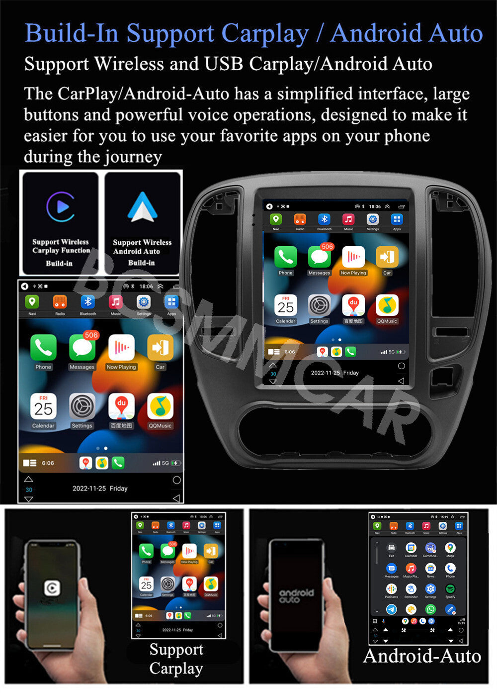 9.7 Android 13 Car Stereo Radio GPS WiFi Fit For 2006-2011 for Nissan Sentra Sylphy