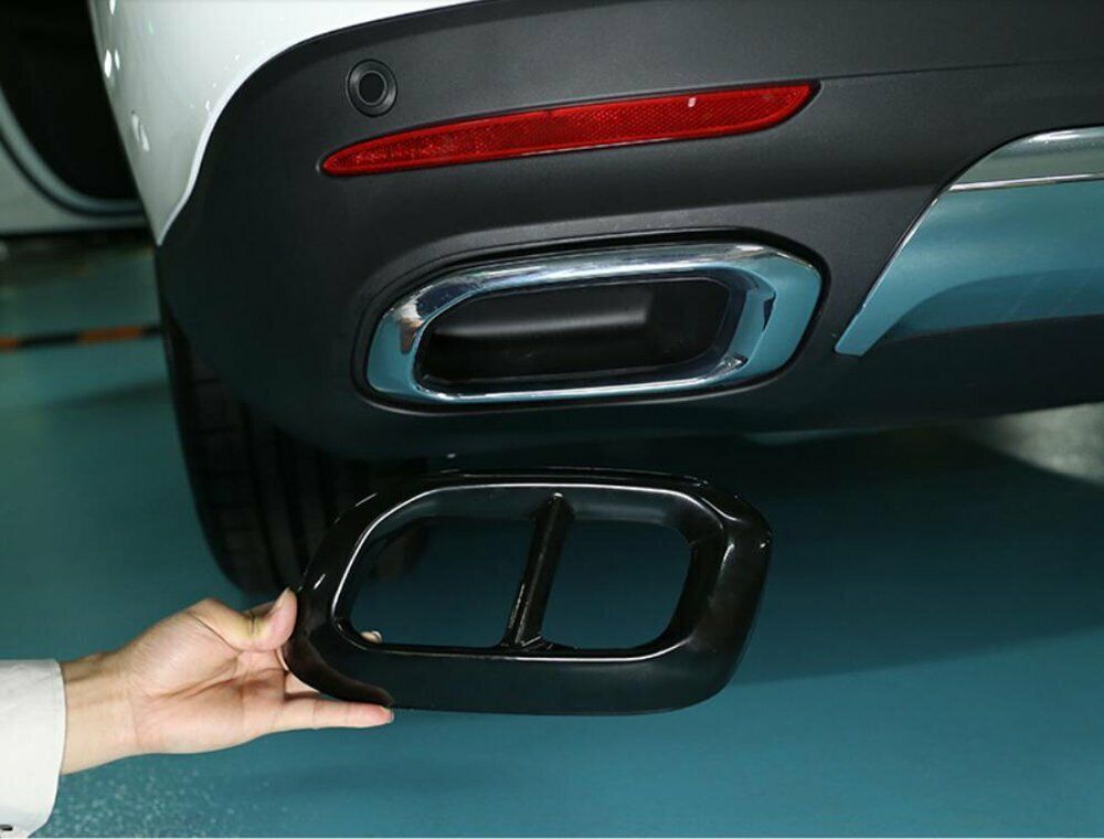 Black ABS Car Exhaust Muffler Tail Pipe Trim for Benz GLC GLE GLS X253 W167 2020
