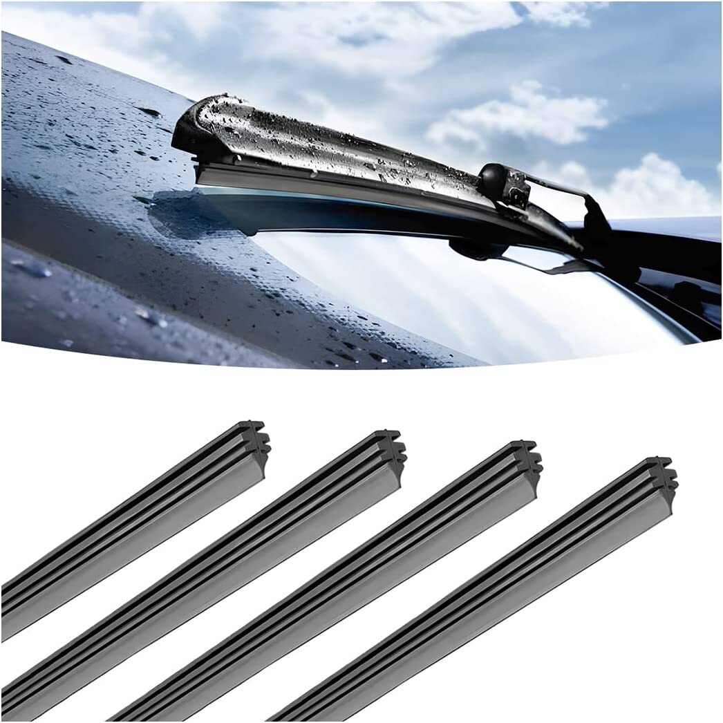 4-Piece Pack of 18-inch Car Frame Windshield Scraper Replacement Strips