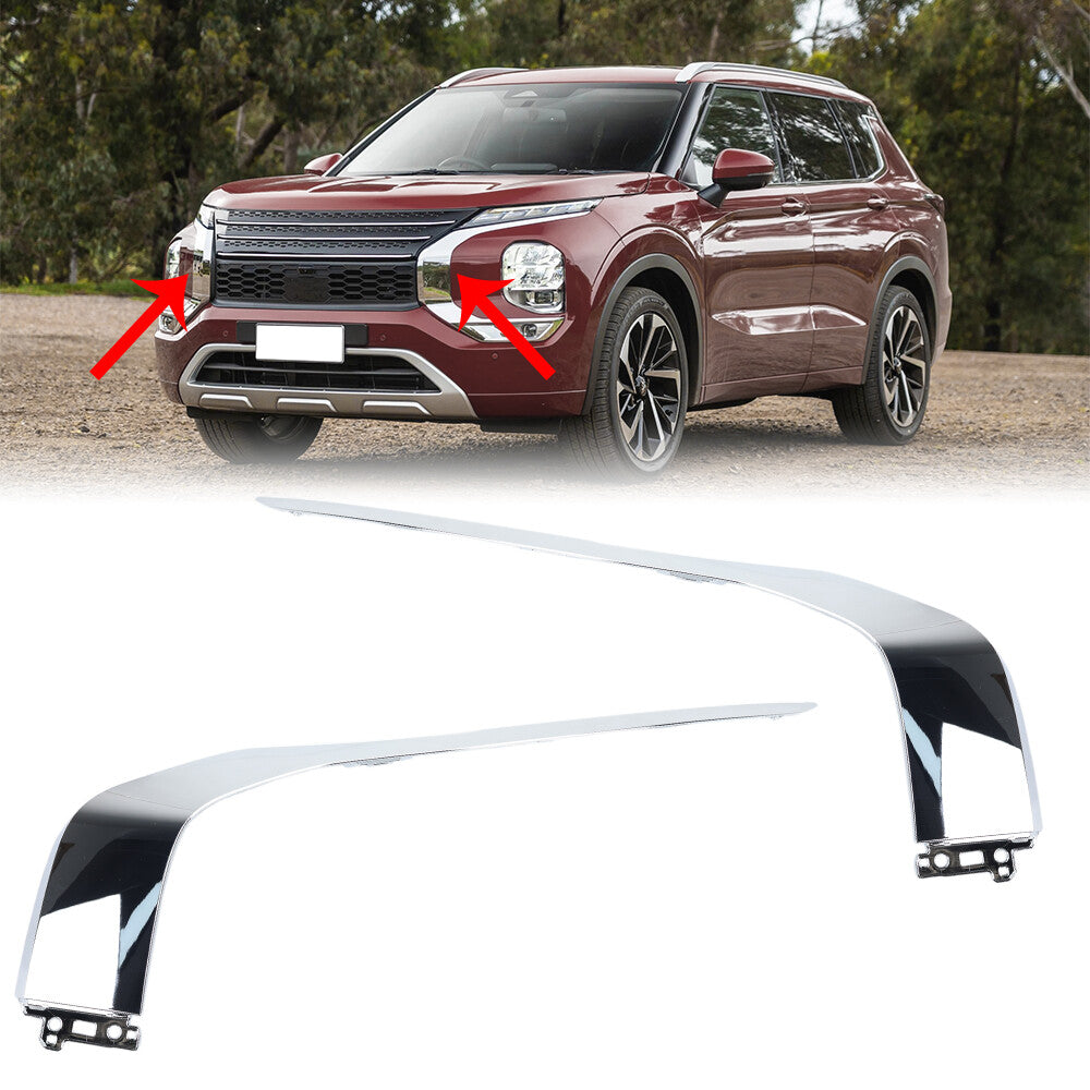 2¡ÁF¨¹r for Mitsubishi Outlander DG ZM 2022-2025 Oben Vordere Sto?stange Zierstreifen