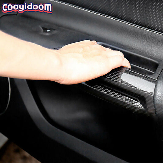 ABS carbon fiber interior door armrest trim cover for Ford for Mustang 2015 - 22