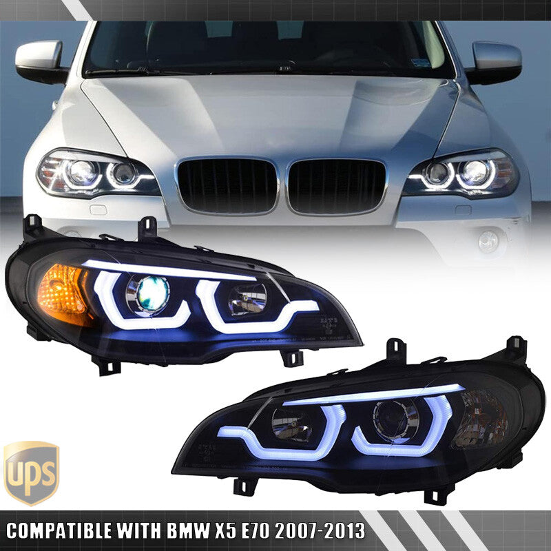 HID Projector LED DRL Headlight Assembly for BMW X5 E70 2007-13 Replace For