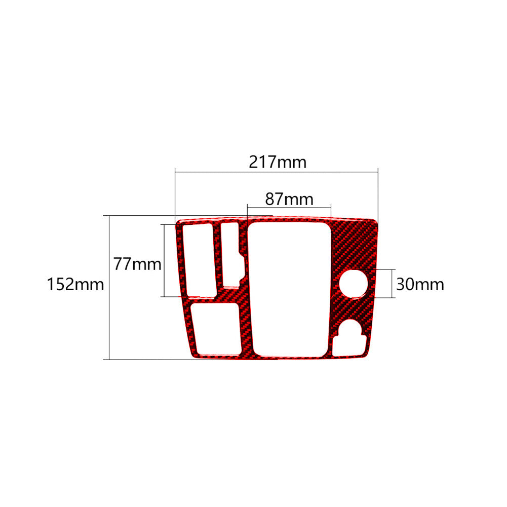 Red carbon fiber console gearshift trim for Audi A6 A7 2012-2018