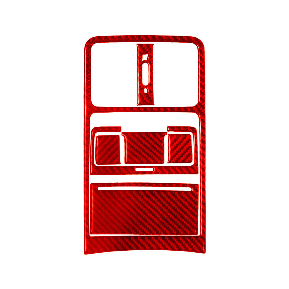 Rear Air Conditioner Vents Trim Cover Carbon Fiber for VW for Passat 2006-2011 Red