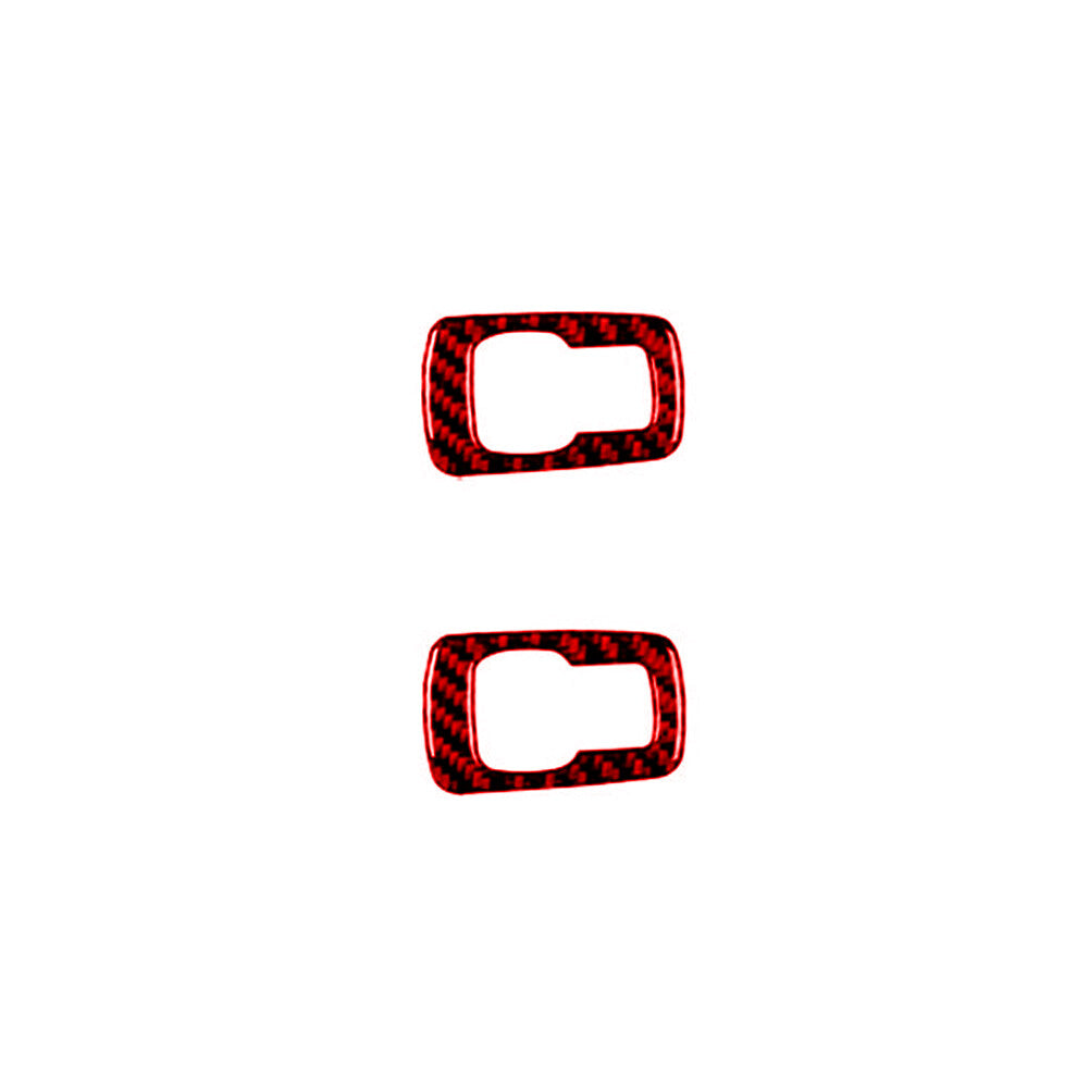 Carbon Fiber Rear Window Button Trim Panel Cover for Ford Explorer 2011-2014 Red