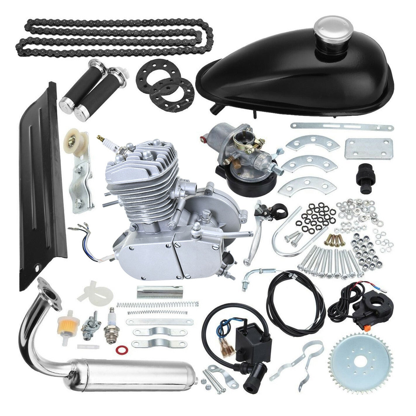 80cc 2-stroke gasoline engine kit for new electric bicycles and push bikes