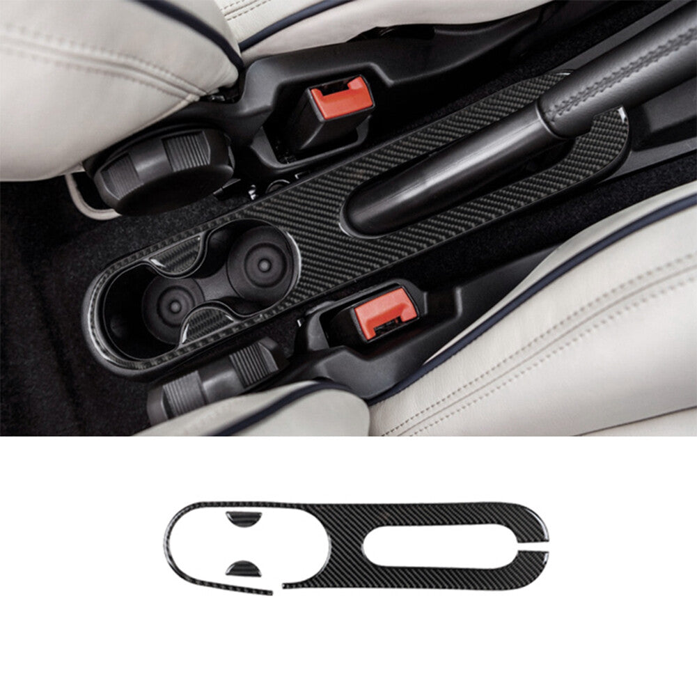 Carbon fiber interior handbrake console trim for 2012-2015 for Fiat 500