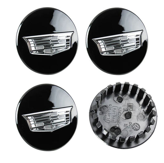 4-Piece Car Tire Valve Cover Stem Air Dust Cover Dice Neo Chrome for Cadillac