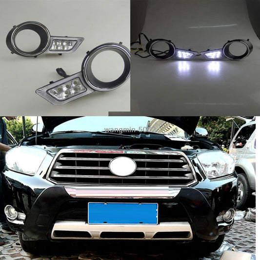LED DRL Day Running Light Fog Lights Replace Kit for Toyota Highlander 2008-2010