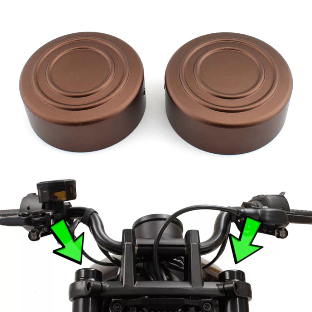 Fit for Harley Sportster S 1250 RH1250S 2021-25 Brown Upper Fork Stem Nut Cap Covers