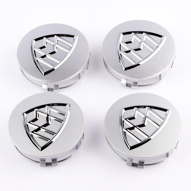 4-piece set of 75mm center hubcaps with badges for Mercedes - for Maybach wheels S400 S600