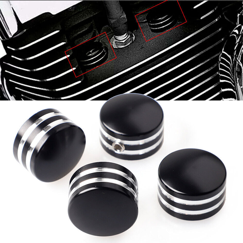 4PCS Motorcycle Head Bolt Covers for Harley Sportster Big Twin 1340 Evo 85-99