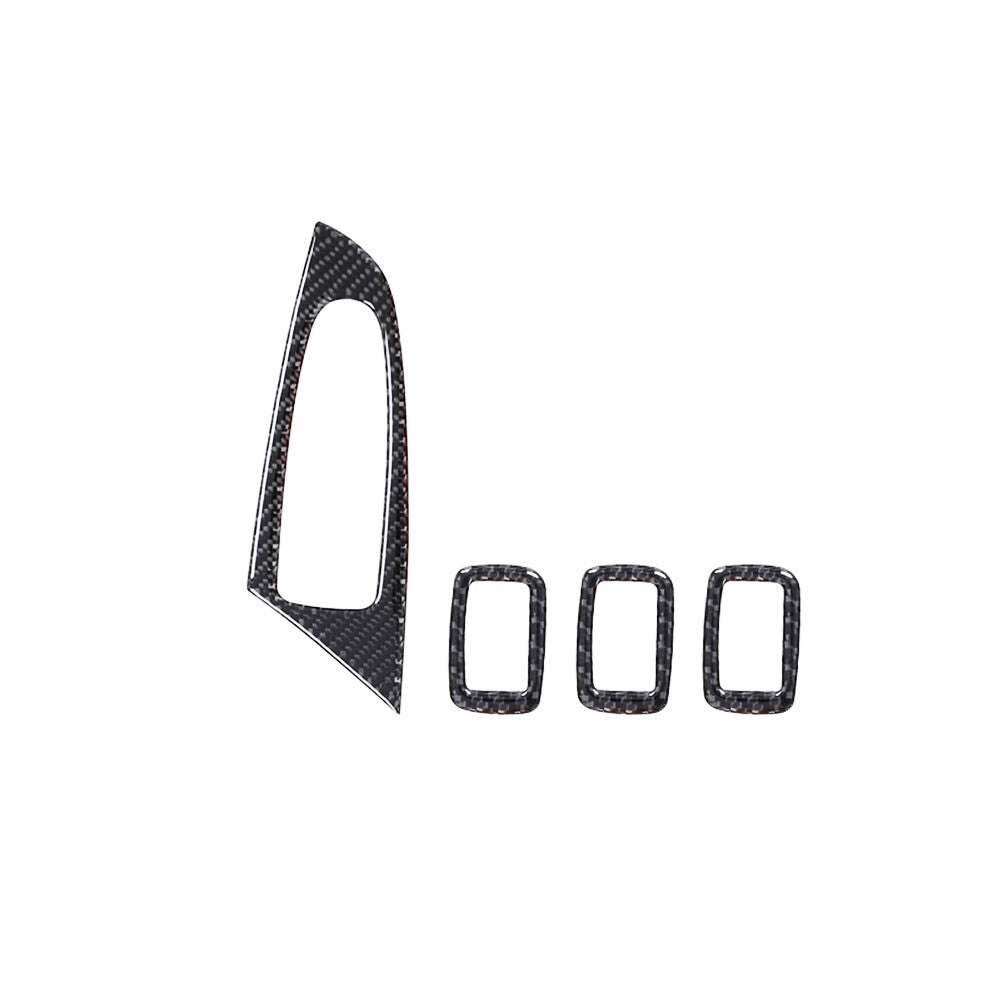 4Pcs Carbon Fiber Power Window Control Trim for BMW X3 F25 X4 F26 2011-2017