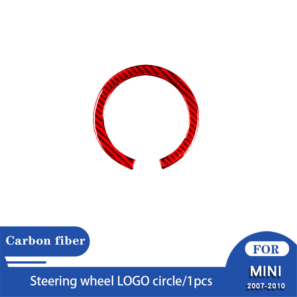 Red Carbon Fiber Steering Wheel Trim for BMW for Mini Cooper R56 R57 2007-2010