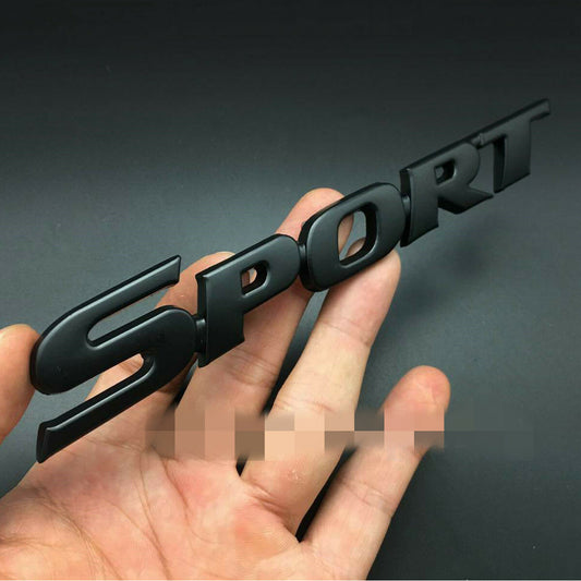 Black Metal Sport Badge Emblem Sticker Fits for Car Fender Trunk Tailgate Decals