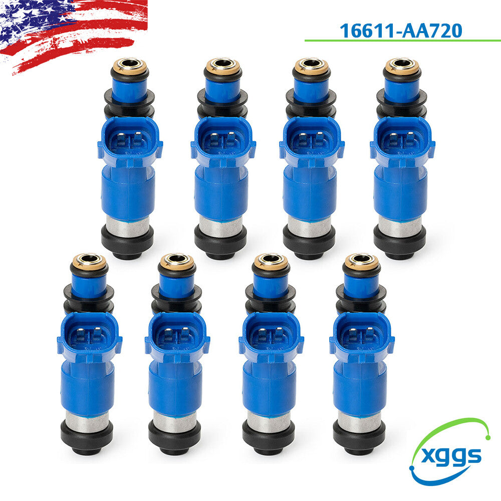 8-piece fuel injector kit for Subaru 16611-AA720 WRX/STI Dark Blue 565cc