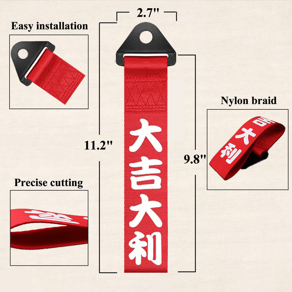 Universal JDM Aluminum Racing Car Rear Tow Hook Trailer Ring for Honda for Civic Red